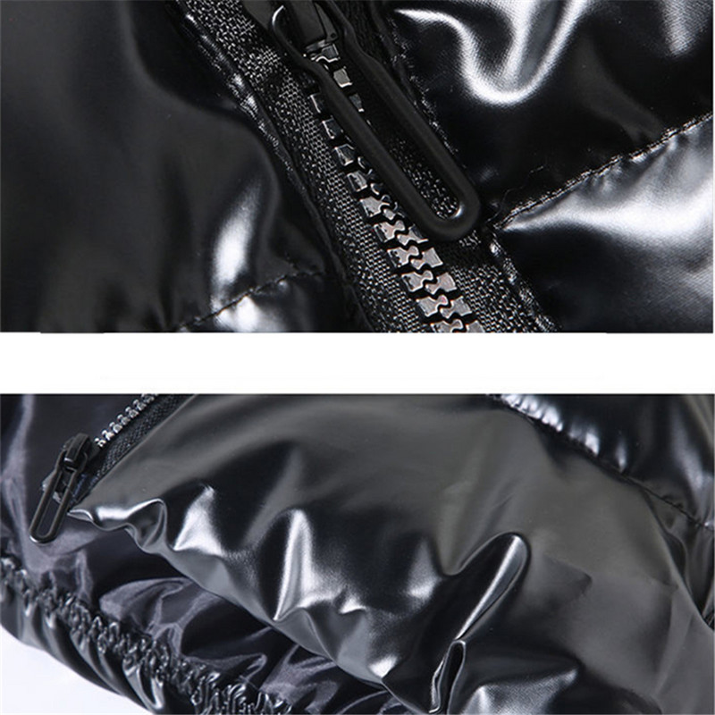 Žieminiai gobtuvai, blizgūs be rankovių parkai Moteriški laisvalaikio vandeniui atsparūs pūkiniai medvilniniai lengvos liemenės Jacekts korėjietiškos šiltos 4xl paltai