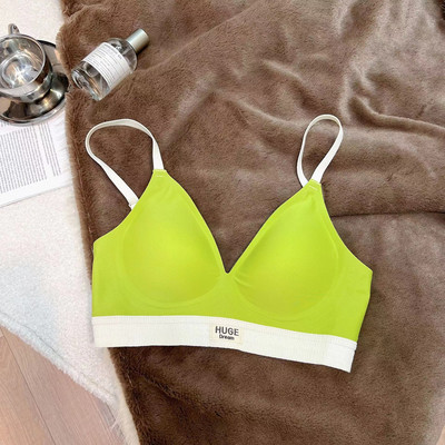 Hot Style No Trace Udobno žensko donje rublje Bez čeličnog prstena Ženski grudnjak s podesivim skupljanjem na bočnoj strani u kontrastnoj boji
