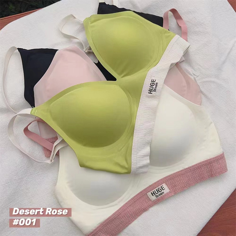 Hot Style No Trace Udobno žensko donje rublje Bez čeličnog prstena Ženski grudnjak s podesivim skupljanjem na bočnoj strani u kontrastnoj boji