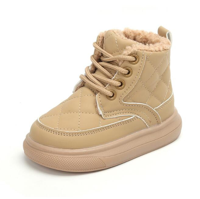 Παιδικές μπότες μόδας για κορίτσια Botas Αθλητικά παπούτσια χειμερινών σχεδιαστών με φερμουάρ στο πλάι Δέρμα για κορίτσια Μπότες για χιόνι Παιδικά αθλητικά παπούτσια