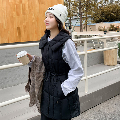 Jesen Zima Ženski donji pamučni prsluk Kaput s otvorenim ovratnikom Snježna odjeća Gornji dio s vezicom Ženska jakna bez rukava Prsluk Gornja odjeća