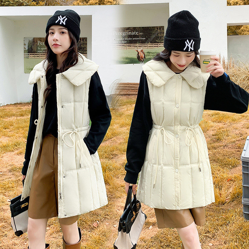 Jesen Zima Ženski donji pamučni prsluk Kaput s otvorenim ovratnikom Snježna odjeća Gornji dio s vezicom Ženska jakna bez rukava Prsluk Gornja odjeća