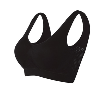 Γυναικεία αθλητικά σουτιέν χωρίς ραφή πλέγμα Γυμναστήριο Εσώρουχα για τρέξιμο Αντικραδασμικό σουτιέν Ασύρματο 6XL Plus Size Crop Top Αναπνεύσιμο σουτιέν γιόγκα