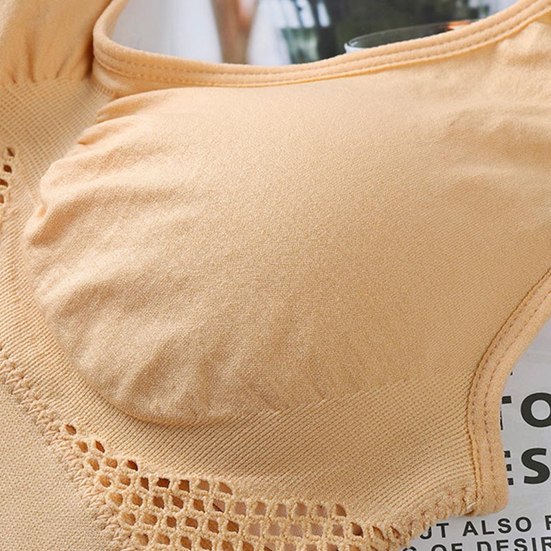 Γυναικεία αθλητικά σουτιέν χωρίς ραφή πλέγμα Γυμναστήριο Εσώρουχα για τρέξιμο Αντικραδασμικό σουτιέν Ασύρματο 6XL Plus Size Crop Top Αναπνεύσιμο σουτιέν γιόγκα