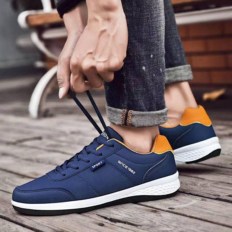 Pantofi de alergare pentru bărbați, ocazional cu șireturi, pantofi cu cap rotund, pantofi de aer liber anti-alunecare, pentru mers, jogging, pantofi de sport Zapatilla Deportiva Hombre