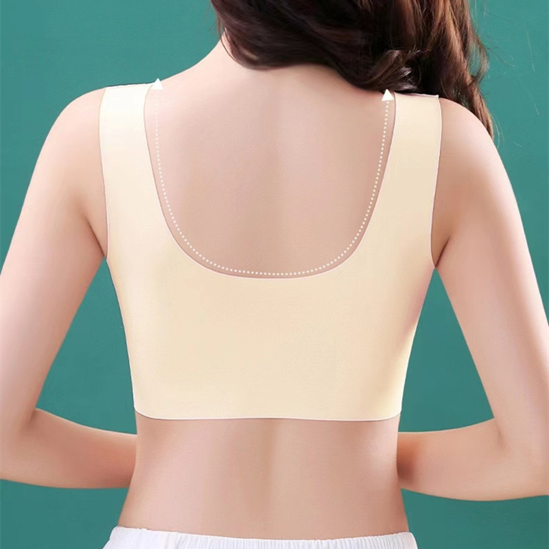 Novi seksi čipkasti bešavni ženski grudnjak s fiksnom košaricom bez čeličnog prstena Stilski prsluk Žensko donje rublje Prekrasna leđa omotana prsima Tanka