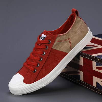 2023 m. Nauji Retro raudoni drobiniai batai Vyriški Pavasaris Vasara Vyriški laisvalaikio batai Dizainerių suvarstomi vulkanizuoti batai vyrams Plokštieji sportbačiai