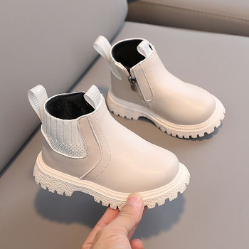 Зимни детски обувки Топли ботуши за сняг 1-10 години Модни детски ботуши Ботуши от PU кожа Нови принцеси за момичета Противоплъзгащи се крака