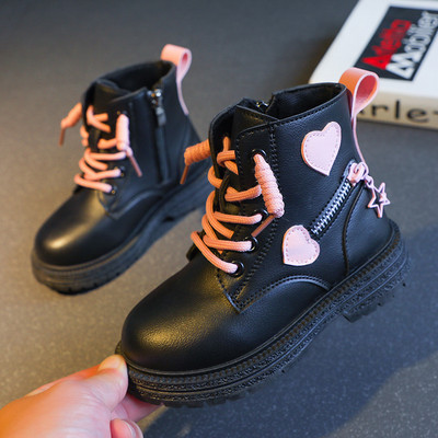 2023 noi cizme scurte pentru fete versatilă dragoste drăguț copii modă pantofi ocazional roz moale reduceri calde drop shipping cizme copii simple