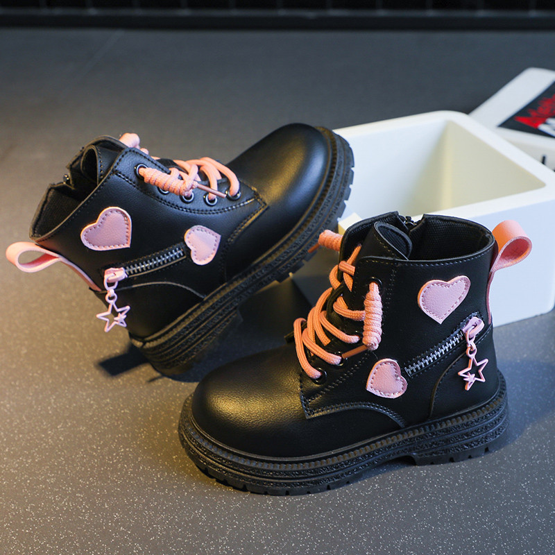 2023 noi cizme scurte pentru fete versatilă dragoste drăguț copii modă pantofi ocazional roz moale reduceri calde drop shipping cizme copii simple