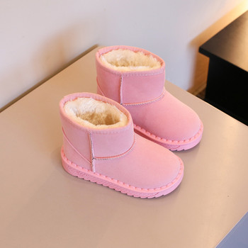 Принцеса Дебели кадифени ботуши Детски модни маратонки Плюшени топли детски ботуши за сняг Зимни нови детски памучни обувки за момичета