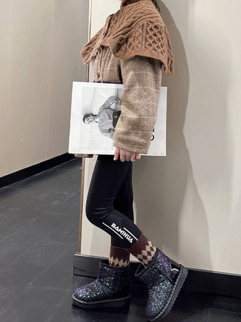 Принцеса Дебели кадифени ботуши Детски модни маратонки Плюшени топли детски ботуши за сняг Зимни нови детски памучни обувки за момичета