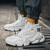 Bărbați pantofi vulcanizați 2023, pantofi ușori la modă, bărbați, femei, pantofi cu înălțime înaltă, pantofi de alergare, respirabili, plus mărime 46