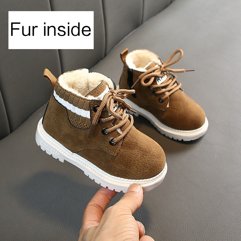 Dječje ležerne cipele Jesen Zimske čizme Cipele za dječake Modne kožne meke protuklizne čizme za djevojčice 21-30 Sportske tenisice za trčanje