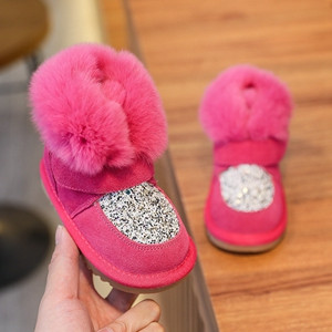 11,5-15 εκ. Baby Boys Girls Bling Leopard Snow Boots, Cute Ears Gold Sivler Μικρά Ζεστά χειμωνιάτικα μποτάκια με βελούδινο, χειμωνιάτικο παπούτσι