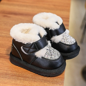 11,5-15 εκ. Baby Boys Girls Bling Leopard Snow Boots, Cute Ears Gold Sivler Μικρά Ζεστά χειμωνιάτικα μποτάκια με βελούδινο, χειμωνιάτικο παπούτσι