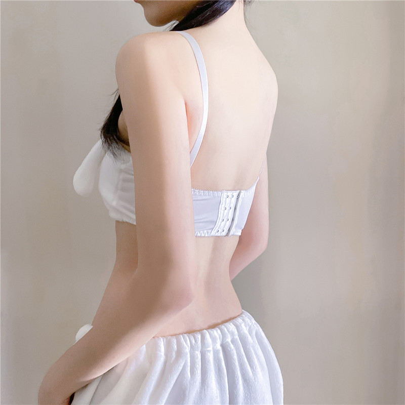 Ženski set od mekanog baršunastog grudnjaka i šipaka Slatko anime seksi donje rublje za kosplej Ružičasta topla odjeća Kawaii pidžama s dugim ušima Kratka odjeća