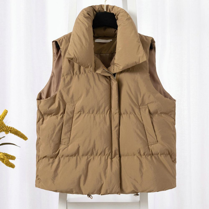 Jachetă pentru femei Jachetă îngroșată pentru femei Design elegant cu guler stand cu buzunare cu fermoar pentru îmbrăcăminte de toamnă iarnă