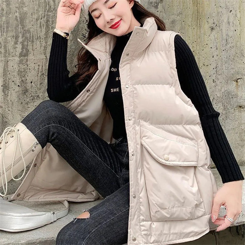 2023, nou toamnă și iarnă, largi dimensiuni mari, ocazional, pentru femei, din bumbac, vestă, vestă, versatilă, la modă, pentru femei, 4XL