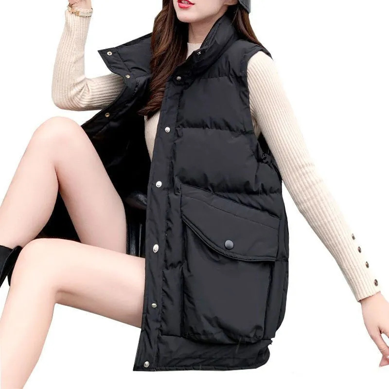 2023, nou toamnă și iarnă, largi dimensiuni mari, ocazional, pentru femei, din bumbac, vestă, vestă, versatilă, la modă, pentru femei, 4XL