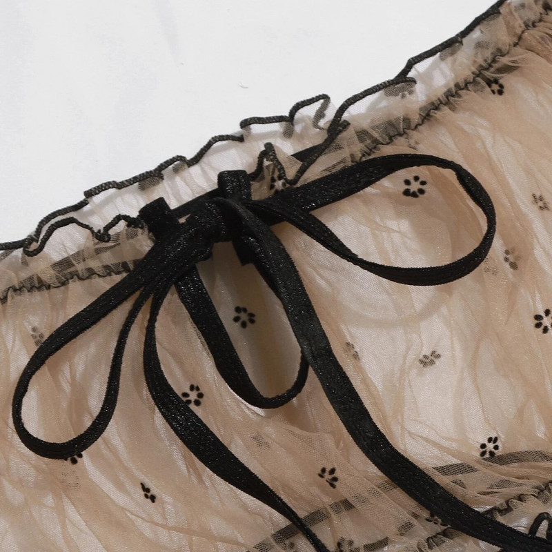 Δωρεάν αποστολή Sexy Lingerie for Women Plus Size Lace Bowknot Στράπλες Σετ στρινγκ σουτιέν Πυτζάμες Εσώρουχα Γυναικεία εσώρουχα