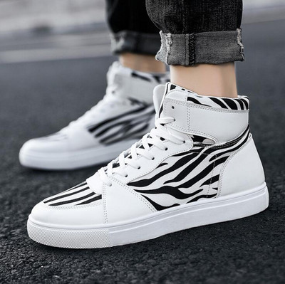 Pantofi de skateboard pentru bărbați Pantofi de înalți pantofi sport ocazional Pantofi de stradă pentru bărbați Pantofi pentru bărbați Pantofi de mers din piele Chaussure Homme