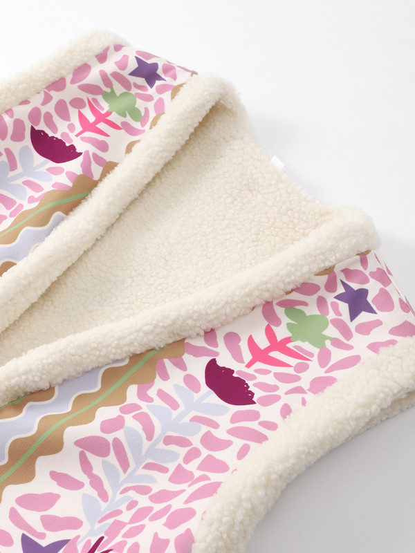 Prsluk s printom od umjetnog krzna Ženska jesen zima Elegantni topli kratki kardigan prsluci bez rukava 2023. Ležerne ulične jakne s cvjetnim uzorkom