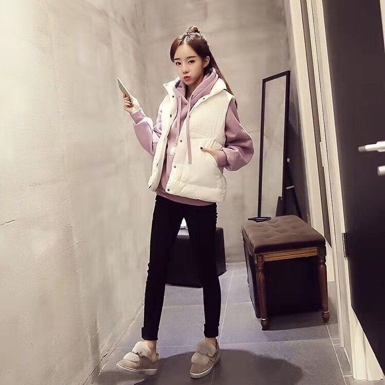 Τζακ Γιλέκο Φθινοπωρινό Βαμβακερό Γυναικείο Φαρδύ Βαμβακερό Παλτό Γιλέκο Αμάνικο Μπουφάν Chaleco Mujer