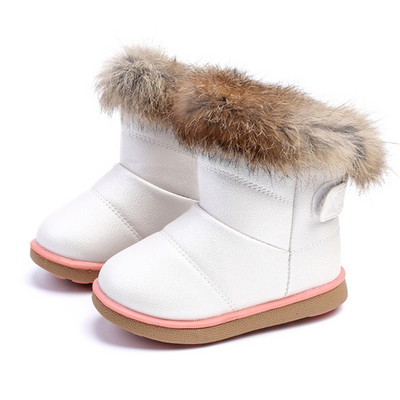 COMFY KIDS Winter Warm GirlsSnow Boots για Παιδιά Βρεφικά Παπούτσια Pu Δερμάτινα με μαλακό κάτω μέρος Μπότες χιονιού για κοριτσάκια