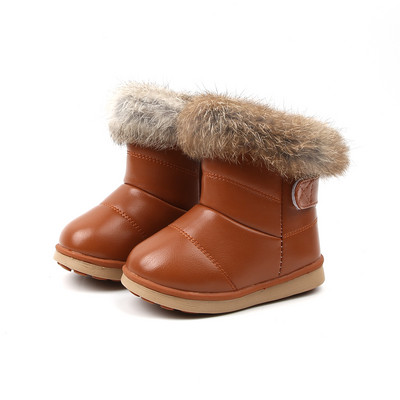 COMFY KIDS Winter Warm GirlsSnow Boots για Παιδιά Βρεφικά Παπούτσια Pu Δερμάτινα με μαλακό κάτω μέρος Μπότες χιονιού για κοριτσάκια