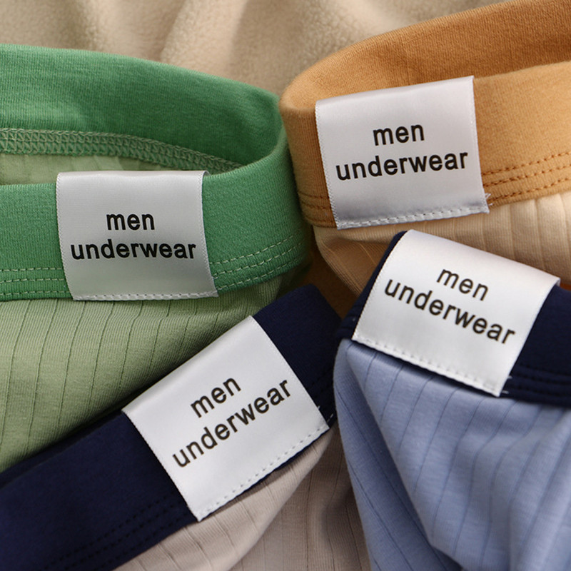 Slip boxer cu nervuri din bumbac pentru bărbați Lenjerie de corp moale Chiloți în husă convexă Chiloți respirabili Husă în U Trunchi boxer Pantaloni scurți pentru bărbați