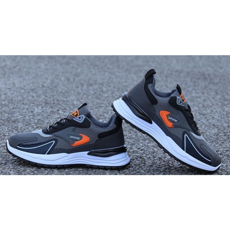 Pantofi de alergare cu suprafață din plasă respirabilă pentru bărbați, cu șireturi, primăvară, toamnă, ocazional, cu talpă moale, Zapatillas De Hombre