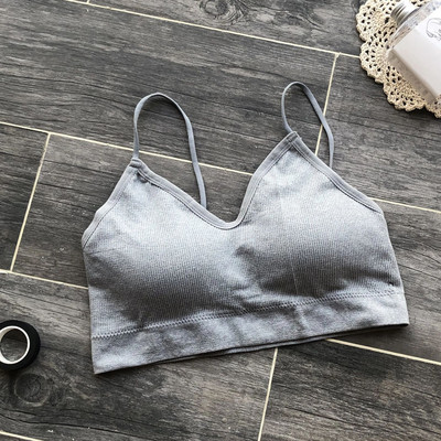 Varrat nélküli melltartó, elasztikus, összegyűjtő bralette női sportmelltartó Push Up párnázott fehérnemű lány szexi vezeték nélküli fehérnemű nyári divat felső