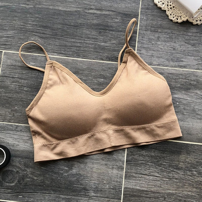 Varrat nélküli melltartó, elasztikus, összegyűjtő bralette női sportmelltartó Push Up párnázott fehérnemű lány szexi vezeték nélküli fehérnemű nyári divat felső