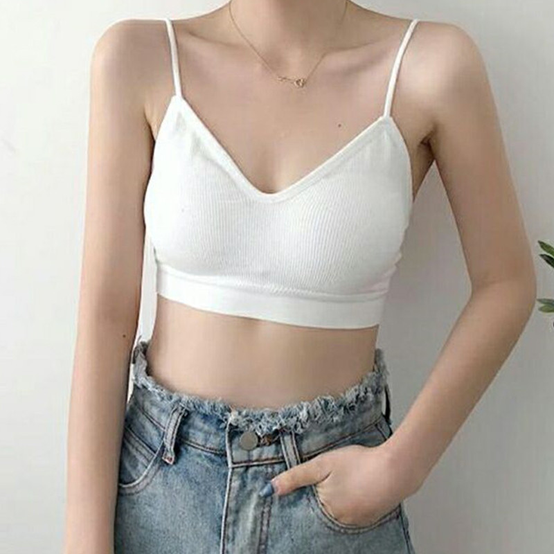 Varrat nélküli melltartó, elasztikus, összegyűjtő bralette női sportmelltartó Push Up párnázott fehérnemű lány szexi vezeték nélküli fehérnemű nyári divat felső