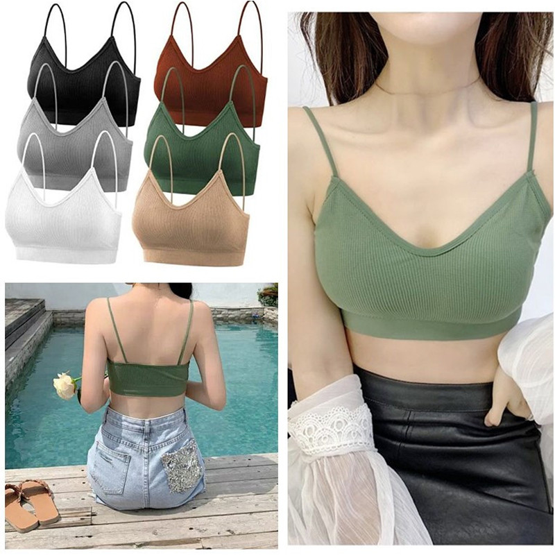 Varrat nélküli melltartó, elasztikus, összegyűjtő bralette női sportmelltartó Push Up párnázott fehérnemű lány szexi vezeték nélküli fehérnemű nyári divat felső