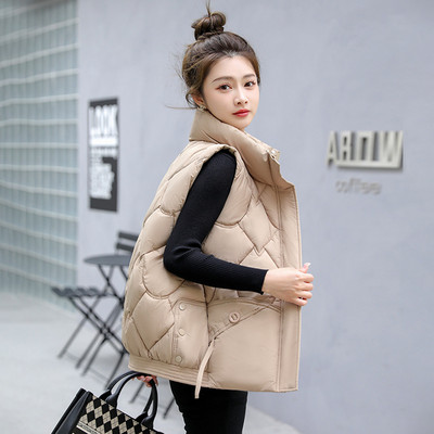 2023, noua vestă din bumbac, toamnă iarnă, jachetă fără mâneci pentru femei, coreeană, largi, cu guler, vestă, vestă pentru femeie, îmbrăcăminte exterioară