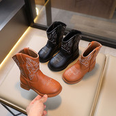 Detské módne krátke čižmy 2023 Jarné nové detské Chelsea čižmy Retro dievčenské rytierske čižmy Všestranné mäkké pre chlapcov Klasické jednoduché