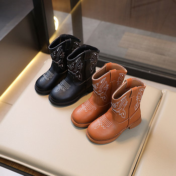 Παιδικές κοντές μπότες μόδας 2023 Άνοιξη Νέες Παιδικές Μπότες Chelsea Ρετρό Κοριτσίστικες μπότες Knight Ευέλικτο μαλακό για αγόρια Classic Simple