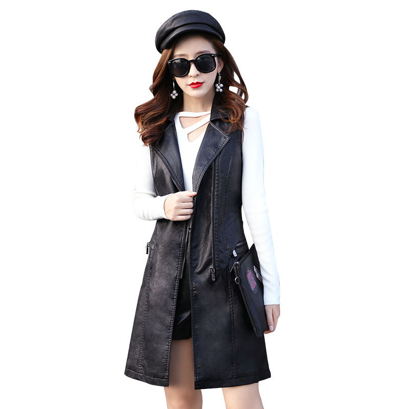 2023 veste din piele PU la modă nouă pentru femei, slim fit, ocazional, din piele, pentru femei, fără mâneci, vestă din piele artificială