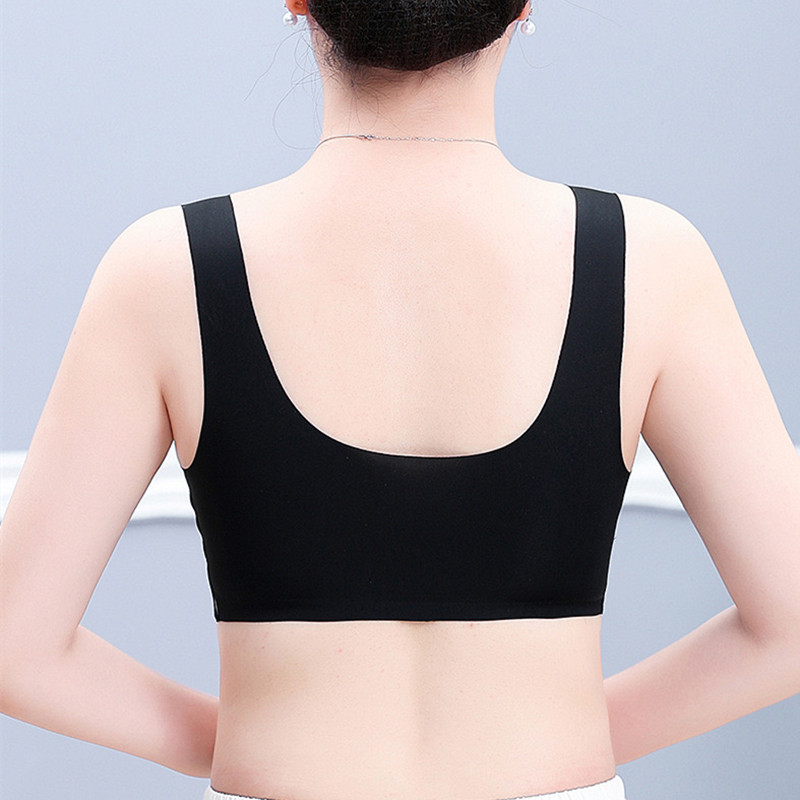 Lenjerie de corp pentru femei, fără cusături, fără sârmă, sâni mici cu push-up, sutien cu nasturi în față, cu dantelă sexy, care retractează sânii