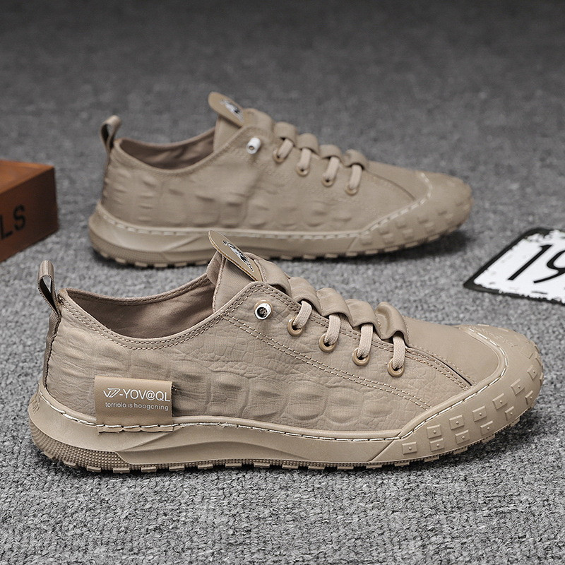 Muške ležerne tenisice u korejskom stilu Platnene cipele na vezanje s okruglom glavom Lagane tenisice za hodanje Zapatillas De Lona Para Hombre