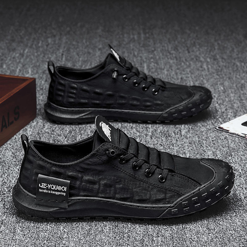 Muške ležerne tenisice u korejskom stilu Platnene cipele na vezanje s okruglom glavom Lagane tenisice za hodanje Zapatillas De Lona Para Hombre