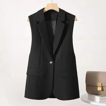 2023 Νέο φθινόπωρο Άνοιξη, καθημερινό γιλέκο σακάκι Γυναικείο αμάνικο μπουφάν Κομψό γυναικείο γιλέκο γραφείου Γυναικείο τζάκετ παλτό με σακάκι