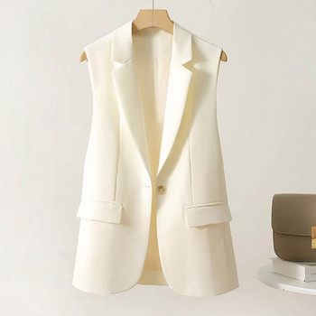2023 Νέο φθινόπωρο Άνοιξη, καθημερινό γιλέκο σακάκι Γυναικείο αμάνικο μπουφάν Κομψό γυναικείο γιλέκο γραφείου Γυναικείο τζάκετ παλτό με σακάκι