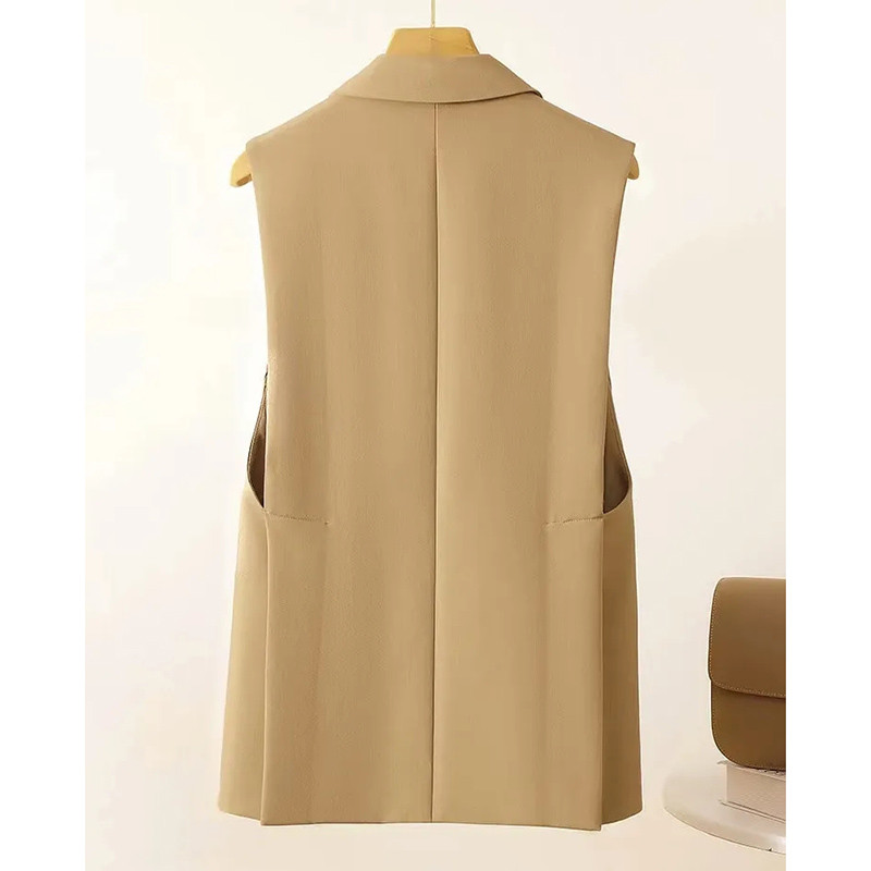 2023 m. Naujas pavasario rudens laisvalaikio švarkas, moteriška striukė be rankovių Elegantiška biuro moteriška liemenė Moteriška striukė, švarkas, liemenės, paltai