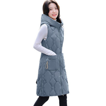 Γυναικείο γιλέκο βαμβακερό γιλέκο Γυναικείο φθινοπωρινό Χειμερινό φαρδύ αμάνικο μπουφάν Γυναικείο μακρύ γιλέκο με επένδυση Chaleco Mujer 5XL
