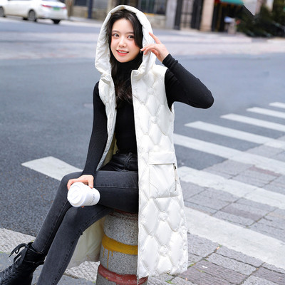 Jachetă de femeie vestă din bumbac vestă pentru femei toamnă iarnă jachetă lejeră fără mâneci vestă lungă căptușită pentru femei Chaleco Mujer 5XL