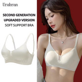 URABRAN nadograđeno mekano potporno bešavno donje rublje za male grudi, skupljene za žene, tanki grudnjak protiv opuštanja bez čeličnog prstena