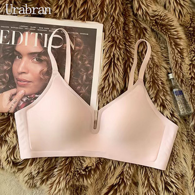URABRAN nadograđeno mekano potporno bešavno donje rublje za male grudi, skupljene za žene, tanki grudnjak protiv opuštanja bez čeličnog prstena